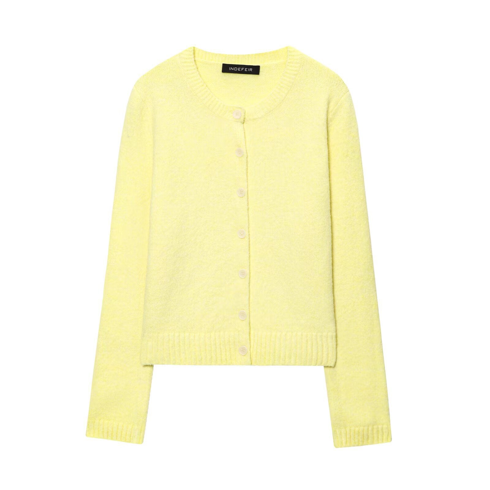European And American Style Women's French Cream Yellow Sweater