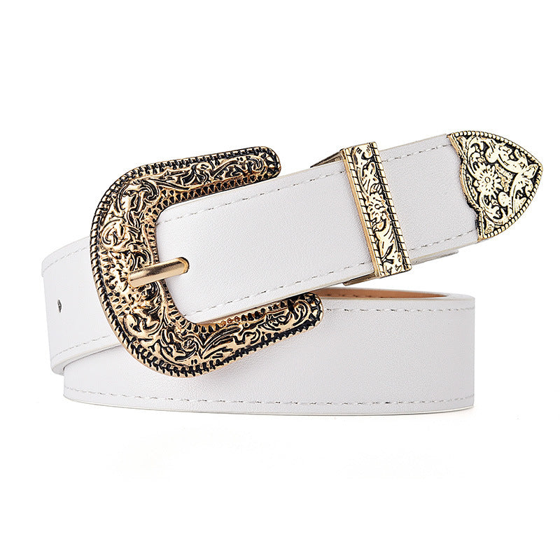 Ceinture américaine à boucle sculptée