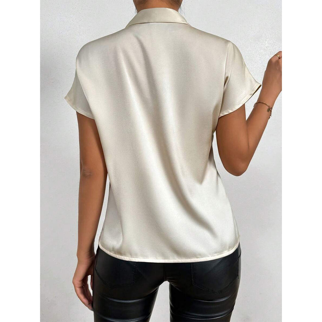 European And American Popular Satin Shirt For Women