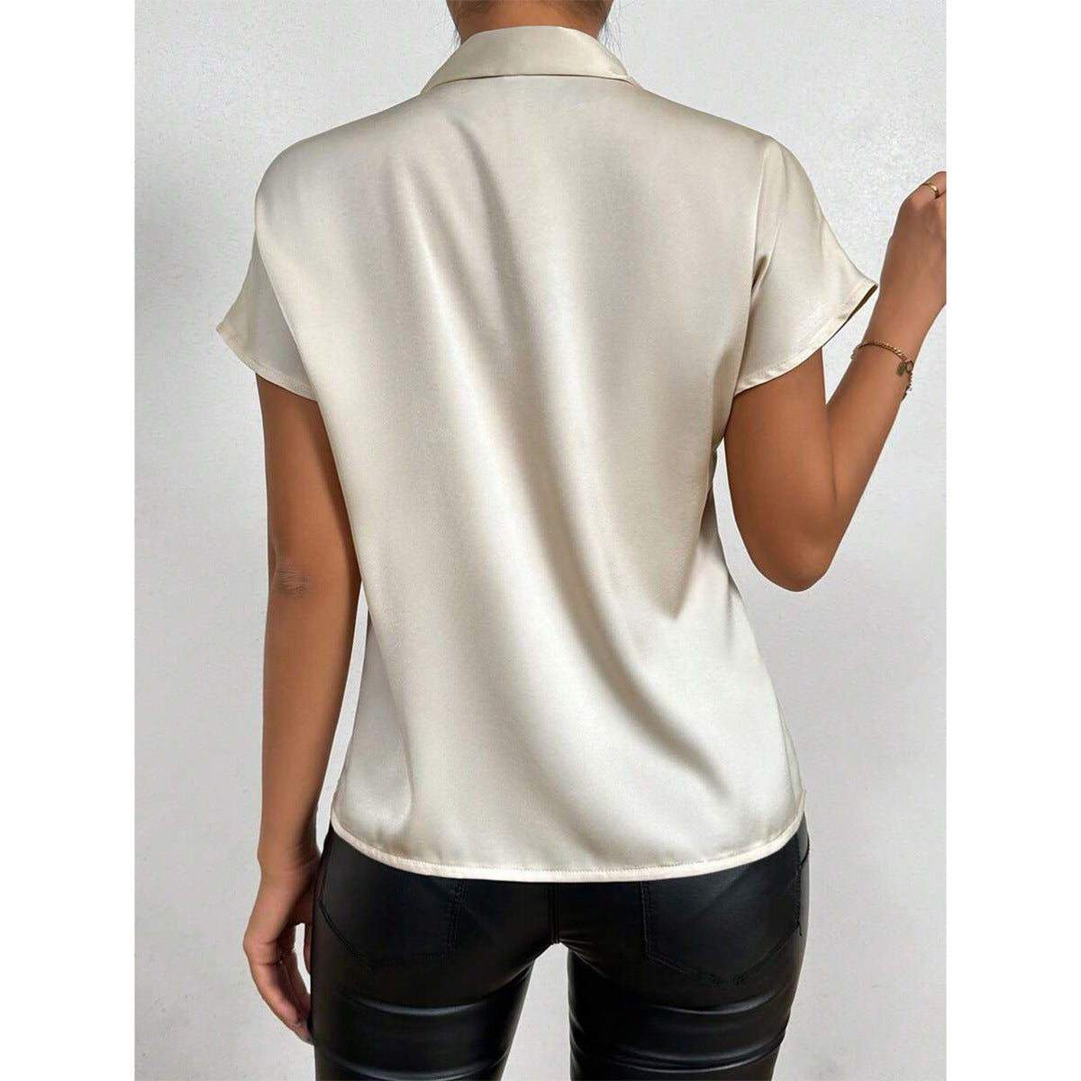 European And American Popular Satin Shirt For Women