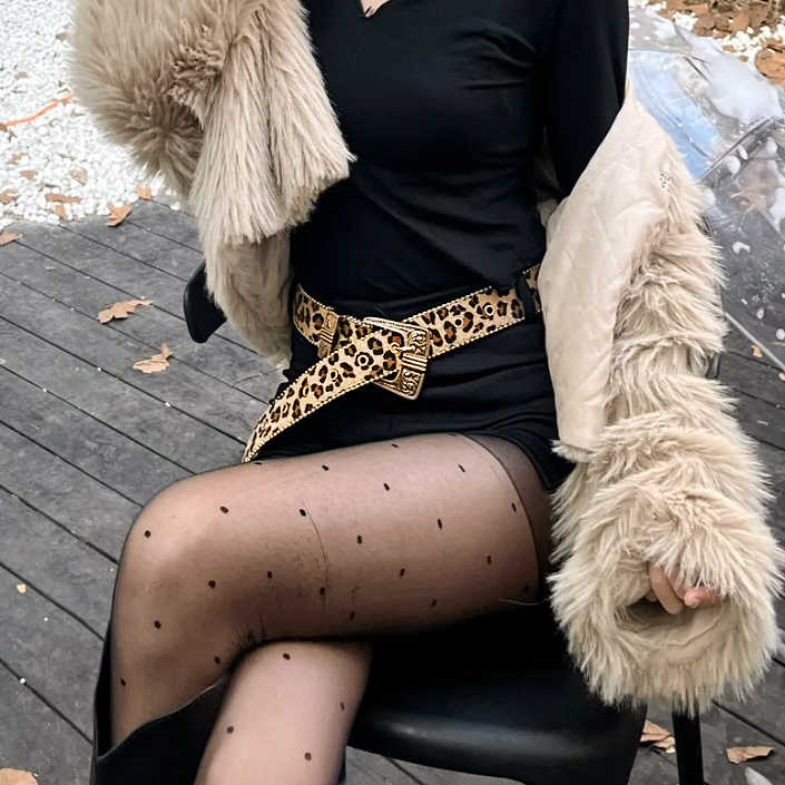 Ceinture American Retro Leopard